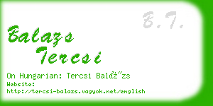 balazs tercsi business card